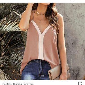 Contrast tank top